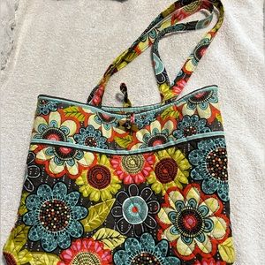 Vera Bradley Shoulder Bag Purse Retired Flower Shower Print